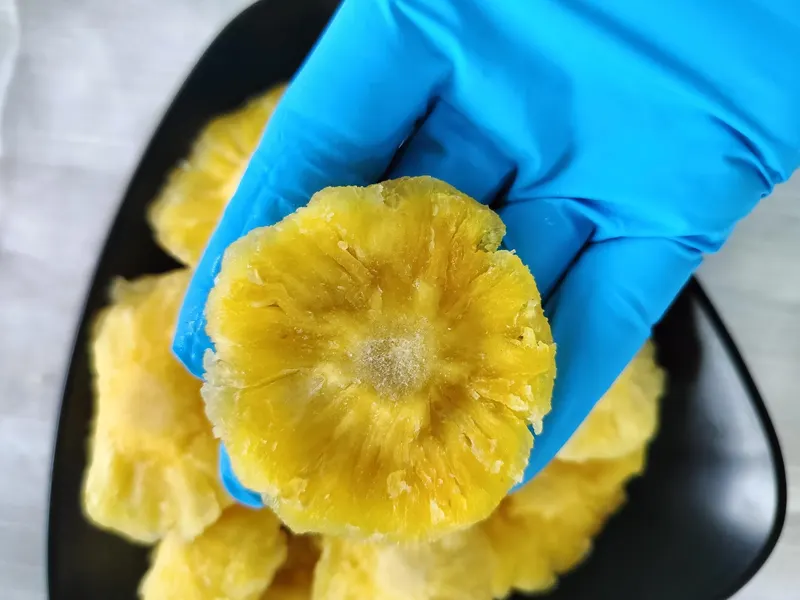 Soft-dried pineapple rings made by KHAMACO in Vietnam